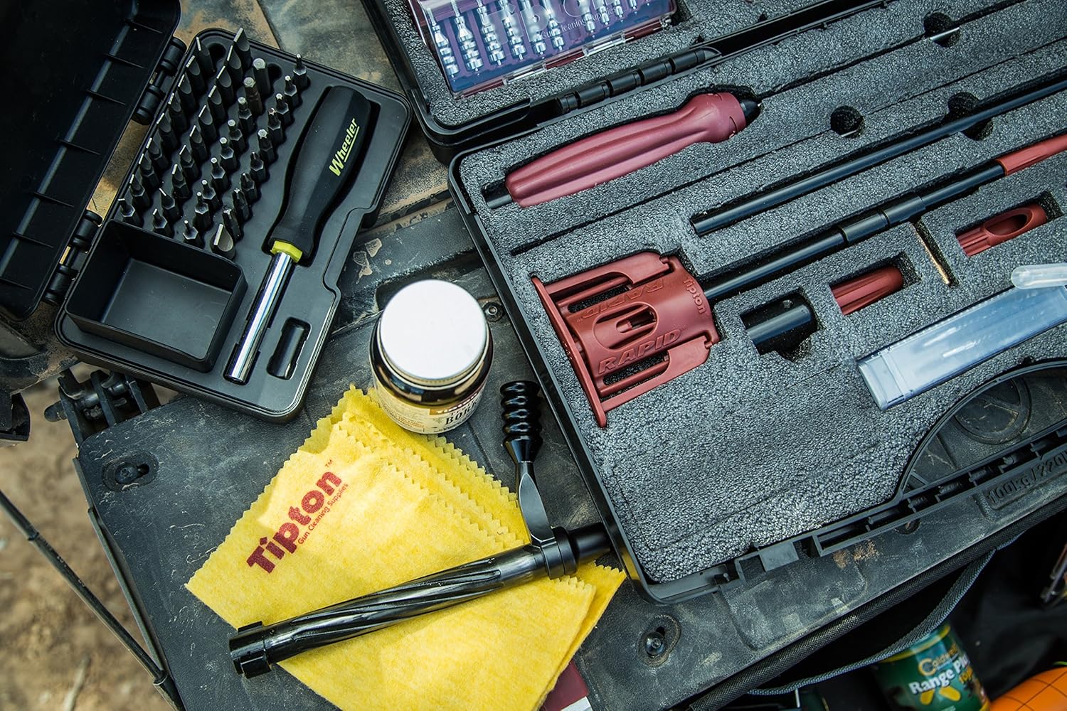 Tipton Ultra Cleaning Kit with Jags, Brushes and Bore Guide in Storage Case for Firearm Cleaning and Maintenance