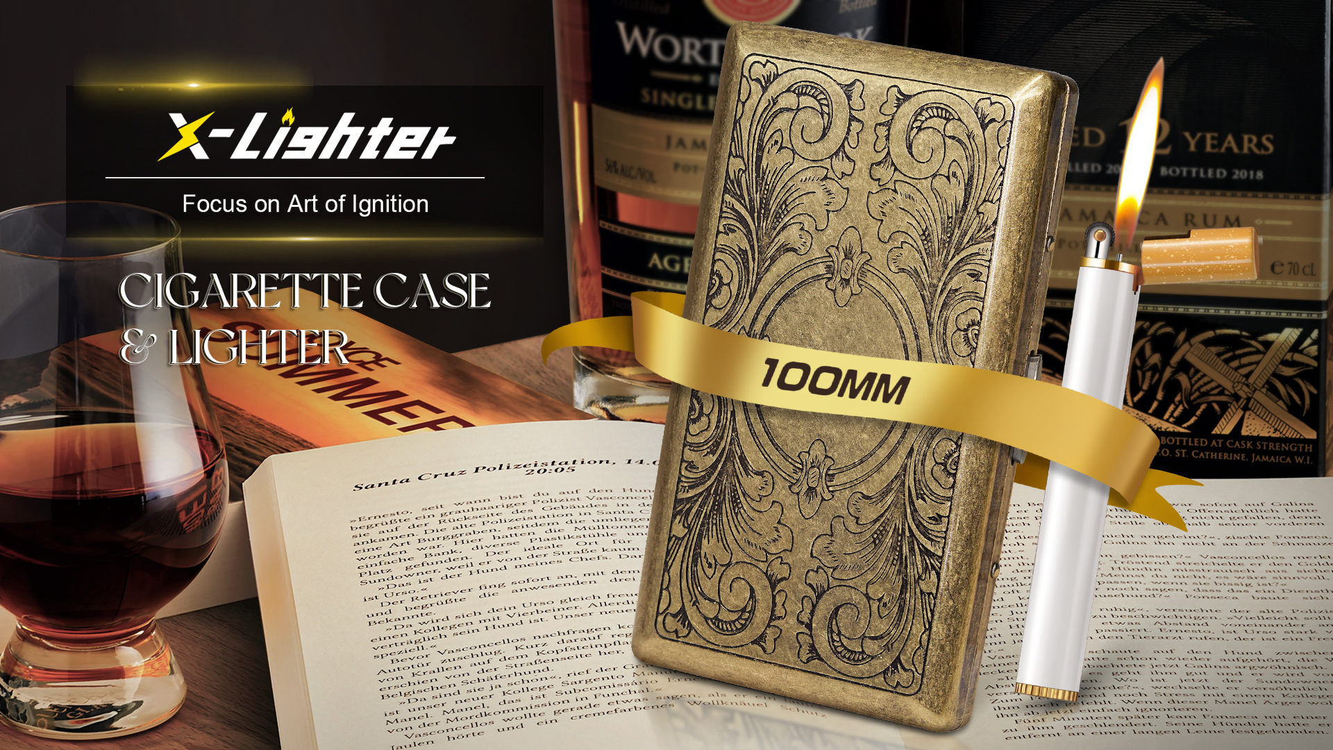 Amazon.com: X-LIGHTER Vintage Cigarette Case with Lighter for