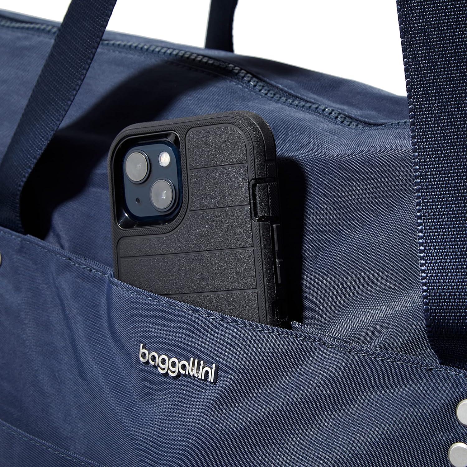 Baggallini Large Carryall Tote - Lightweight Nylon Zipper Top Weekender Travel Beach Bag w/Luggage Sleeve - Image 13