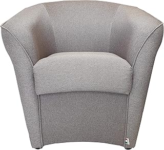 Totò Piccinni Poltrona a POZZETTO Design | Alta QUALITA' | Made in Italy (Tessuto Grigio Chiaro)