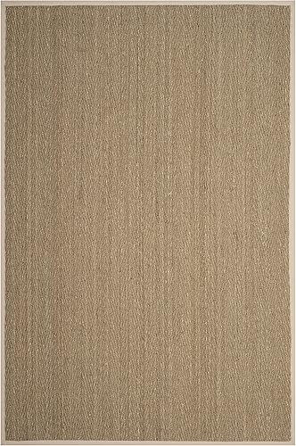 Miniatura 326 de Safavieh Colección de fibra natural NF115P - Alfombra (fibra natural), color gris, Fibras naturales beige, (Natural/Beige),Natural/Negro,Natural