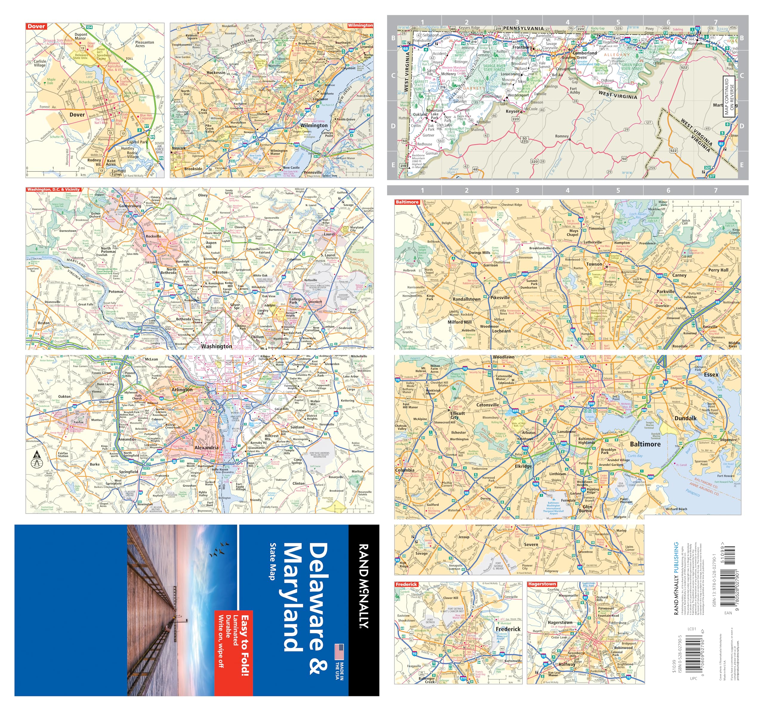 Rand McNally Easy to Fold: Delaware, Maryland Laminated Map - Image 3