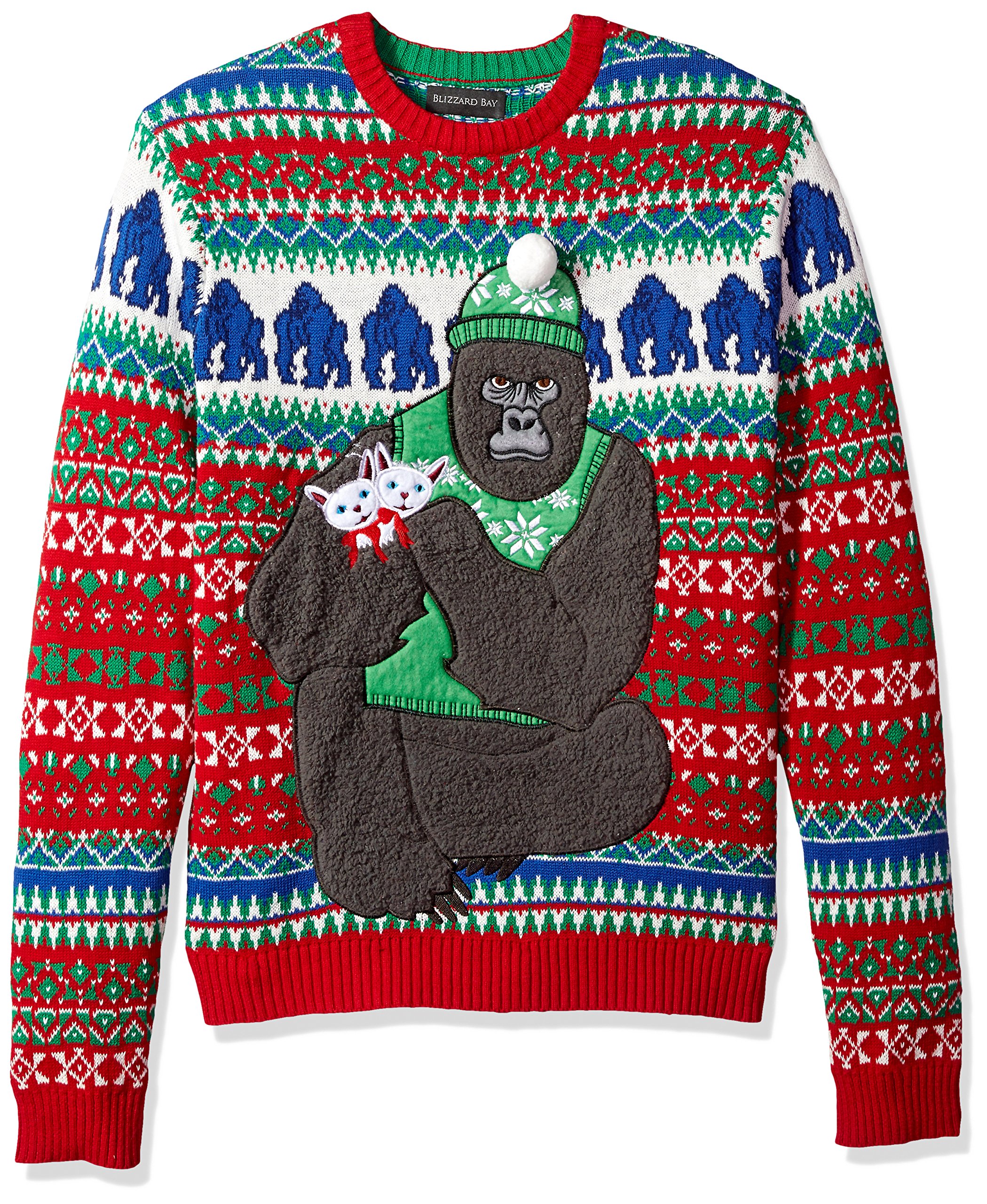 Blizzard Bay Mens Ugly Christmas Sweater Gorillas