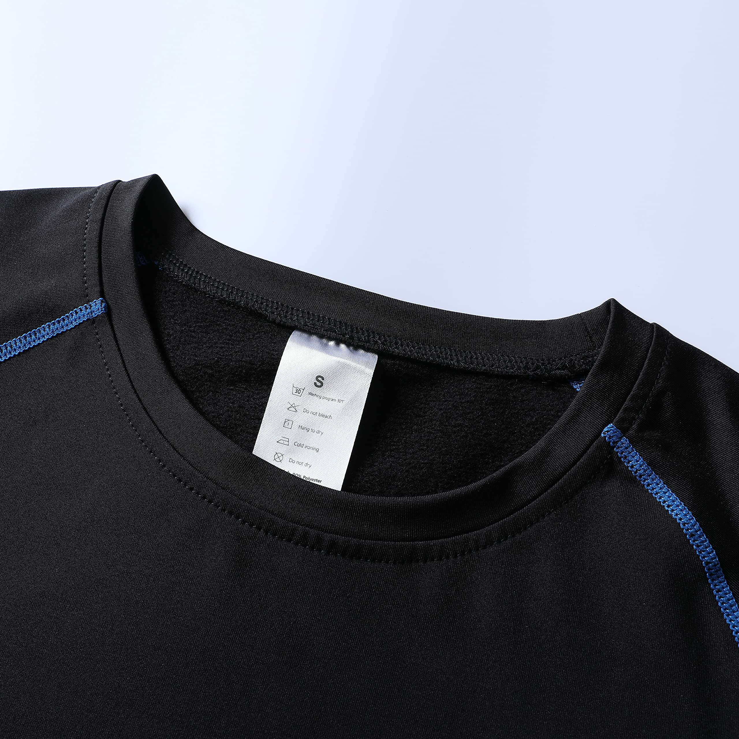 Ulicox Biancheria Intima Termica da Uomo Set Intimo Termico Traspirante Asciugatura Rapida Nero S-2XL