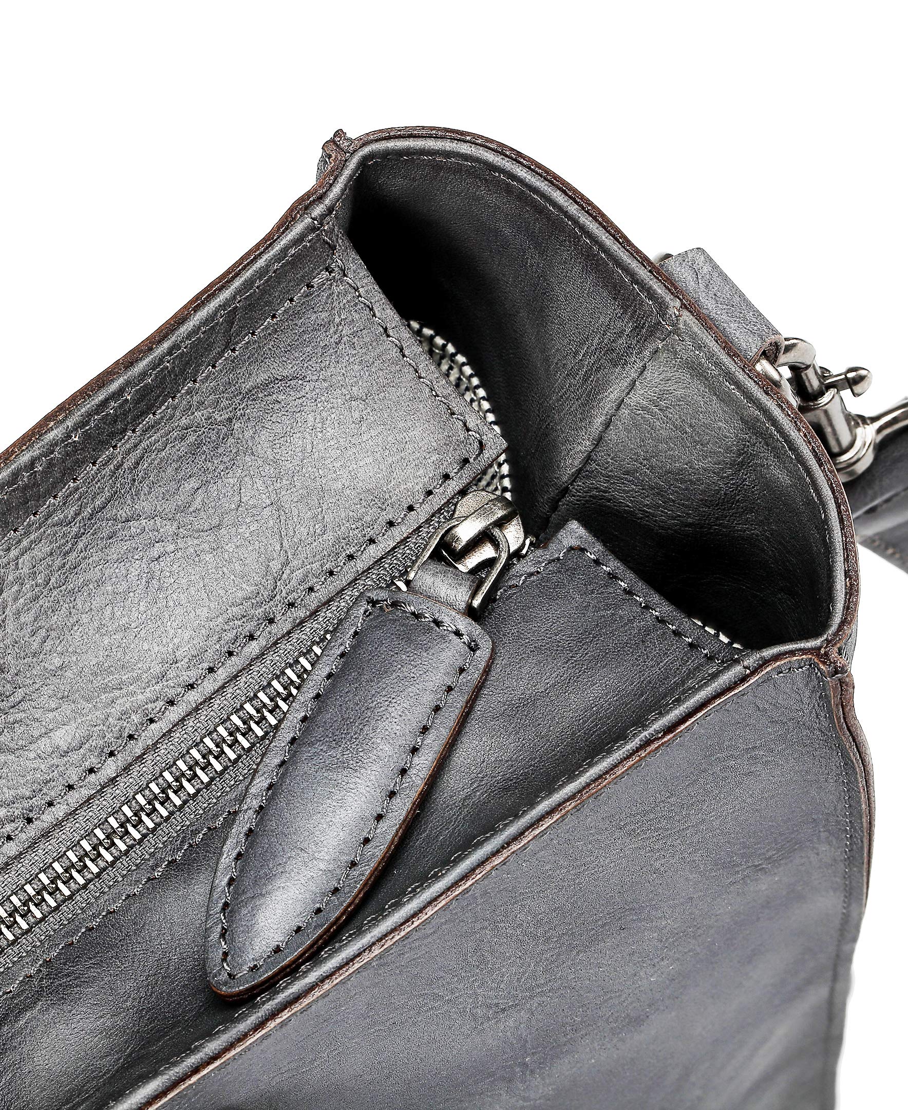 OLD TREND Genuine Leather Monte Tote Bag: Heather Grey