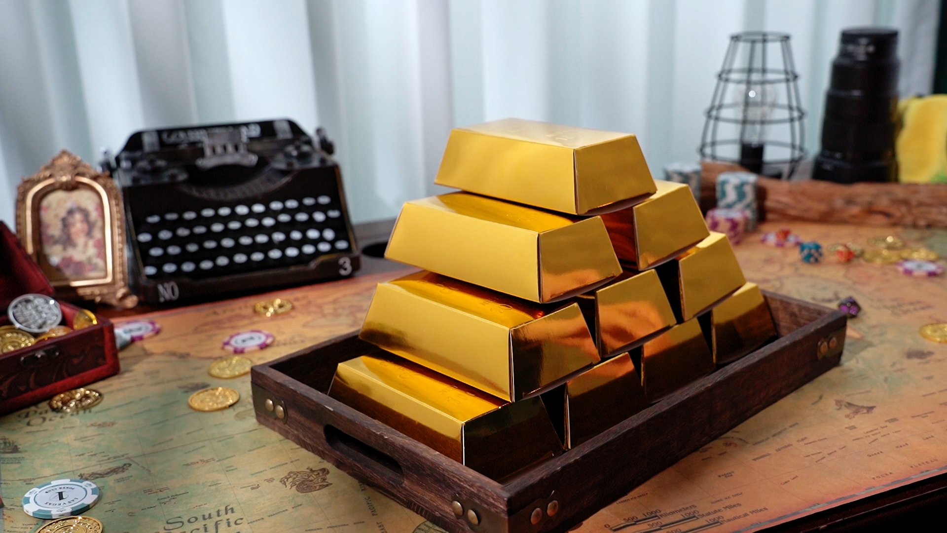 Amazon.com: Honoson 48 Pcs Gold Bar Fake Gift Box Foil Gold Bar