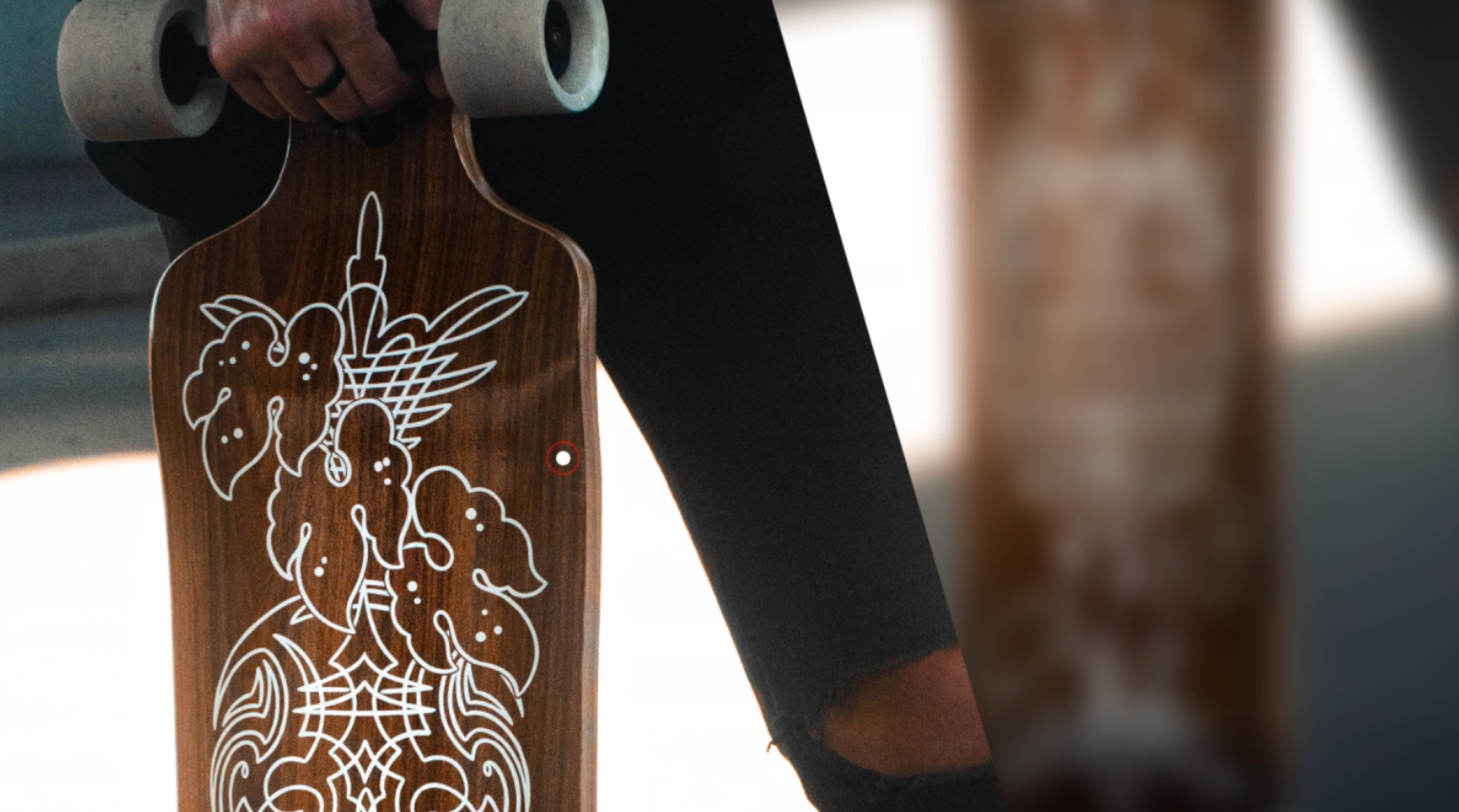 Black Longboards Drop Deck 38 Inch Exotic Wood Canadian Maple