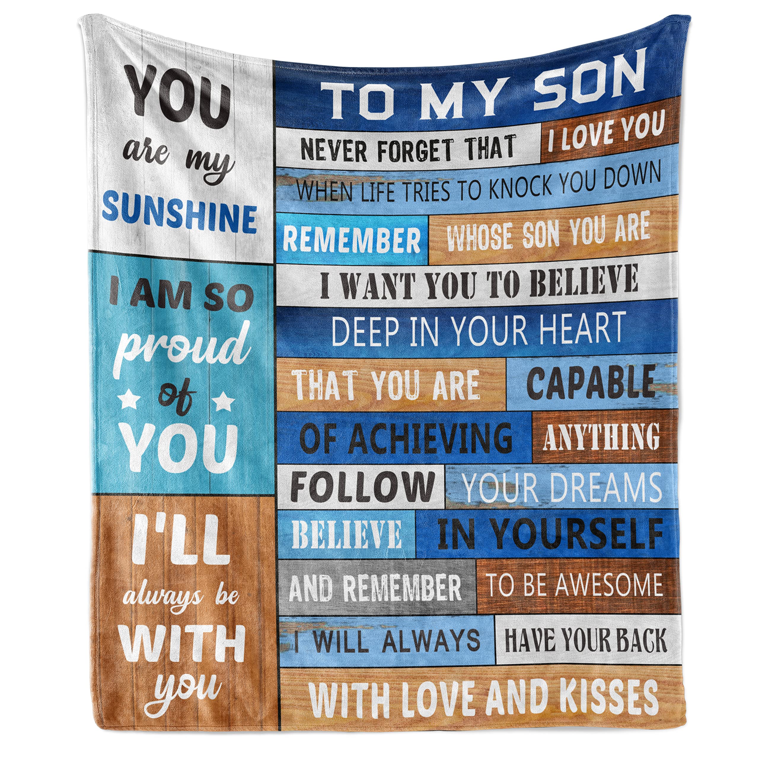 Valentine Gifts for Son,to My Son Blanket 60"x50",Son Gifts from Mom/Dad,Son Birthday Christmas Wedding Graduation Gifts,Birthday Gifts for Son,Gifts for Adult Grown Son,My Son Gifts from Mom