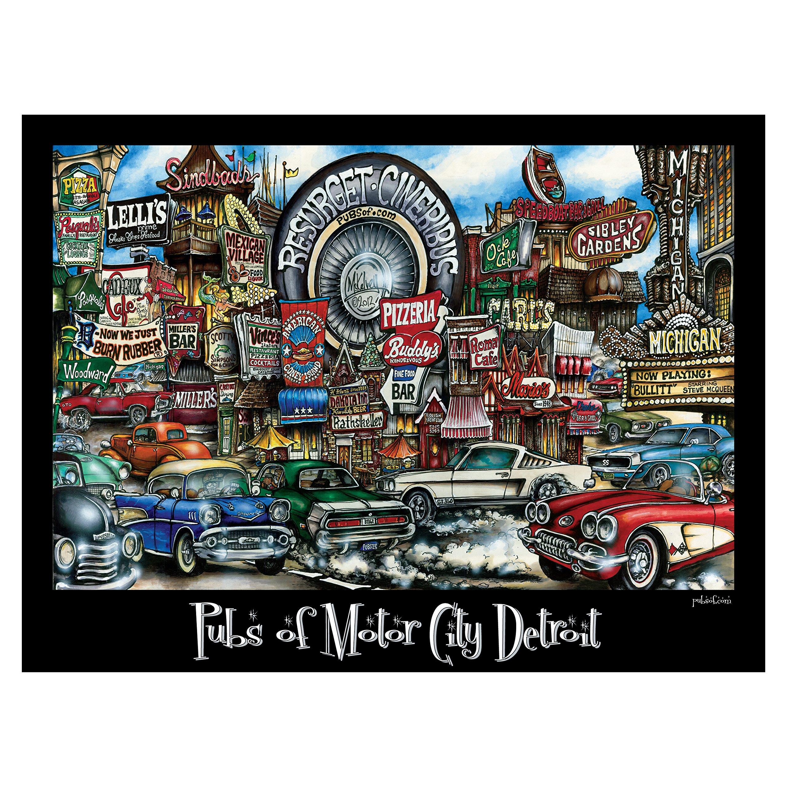 pubsOf Motor City Detroit Poster