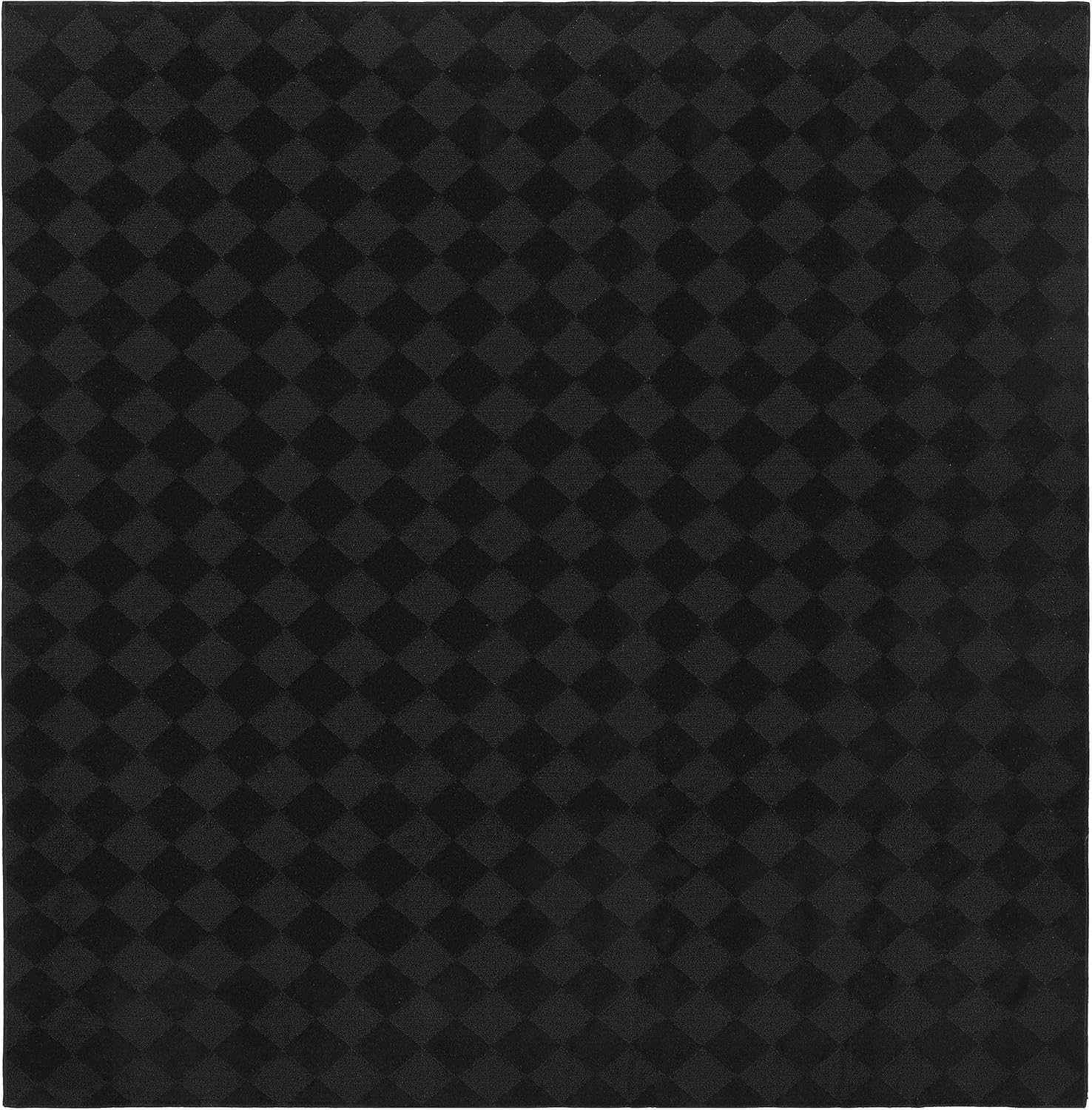 Garland Rug Diamond 12 ft. x 12 ft. Area Rug Black Black 12 ft x 12 ft
