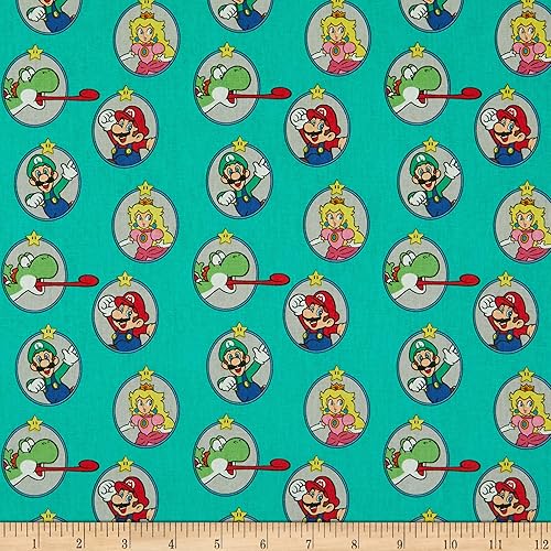 Nintendo Super Mario Badge Verde, Tela por yarda