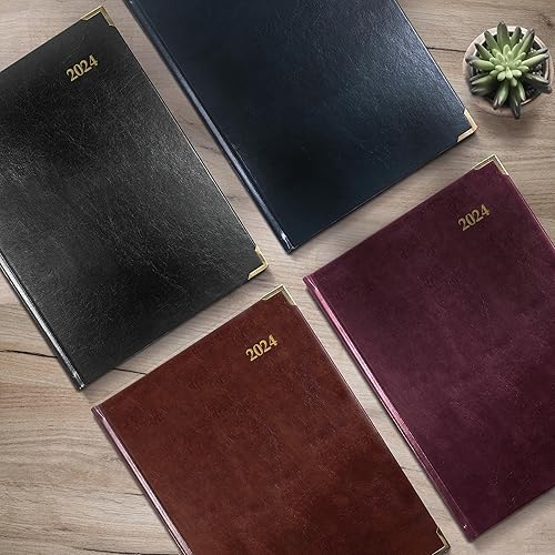 Miniatura 14 de Brownline Agenda semanal ejecutiva 2024, libro de citas, 12 meses, enero a diciembre, encuadernación cosida, 10.75 x 7.75 pulgadas, trilingüe,