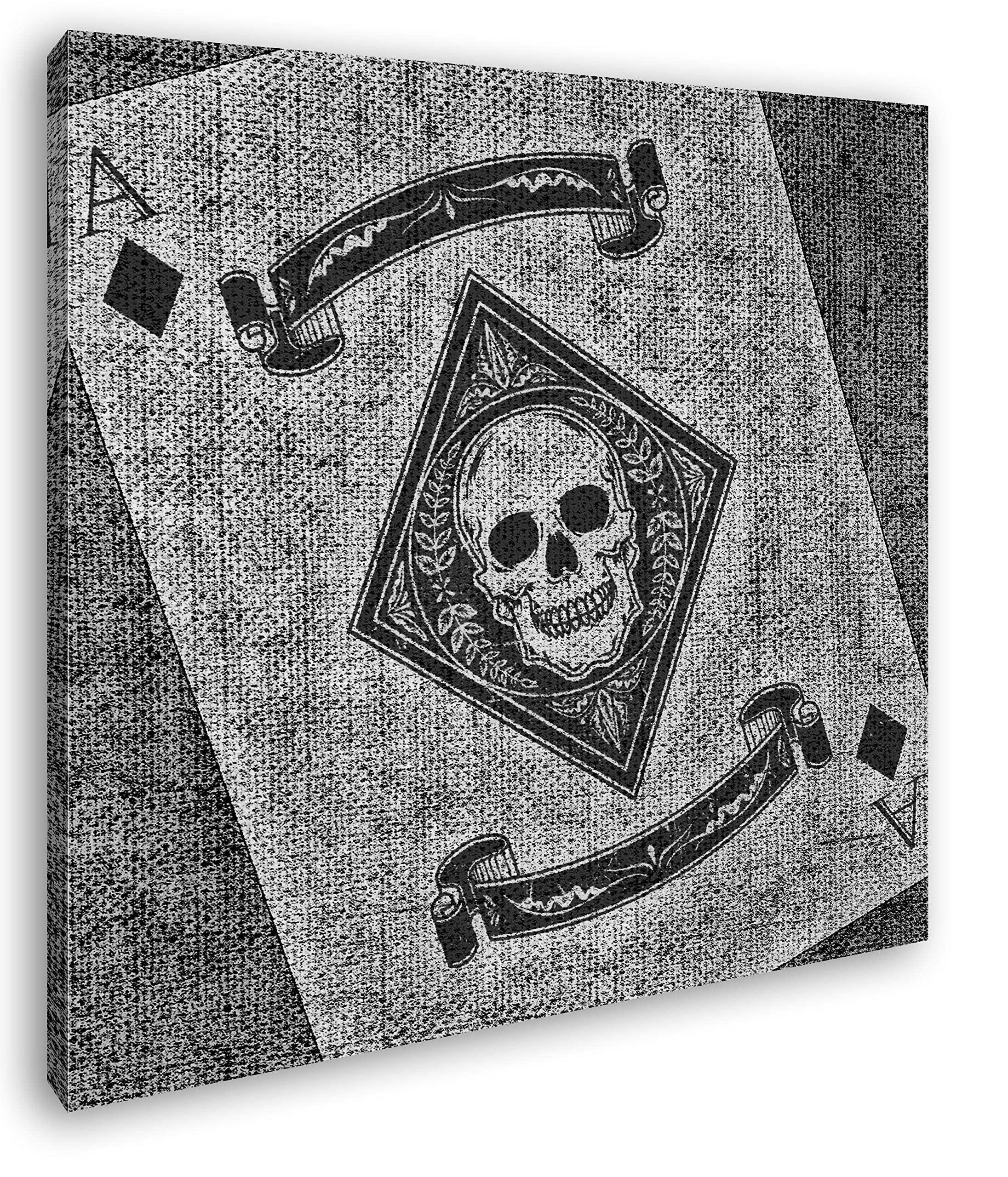Carte da Gioco Ass Karo, Effetto quadrettato, Nero e Bianco, Stampa Digitale di Alta qualità con Cornice, nessun Poster o Poster, 70x70