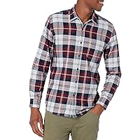Amazon Essentials Camicia In Flanella Scozzese Con Bottoni A Maniche Lunghe Sagomata Uomo