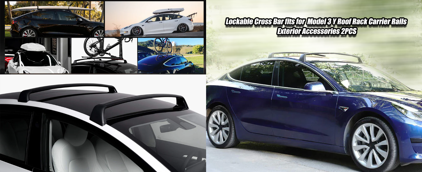 Amazon.com: 2PCS Cross Bar fit for Tesla Model Y 2020-2025