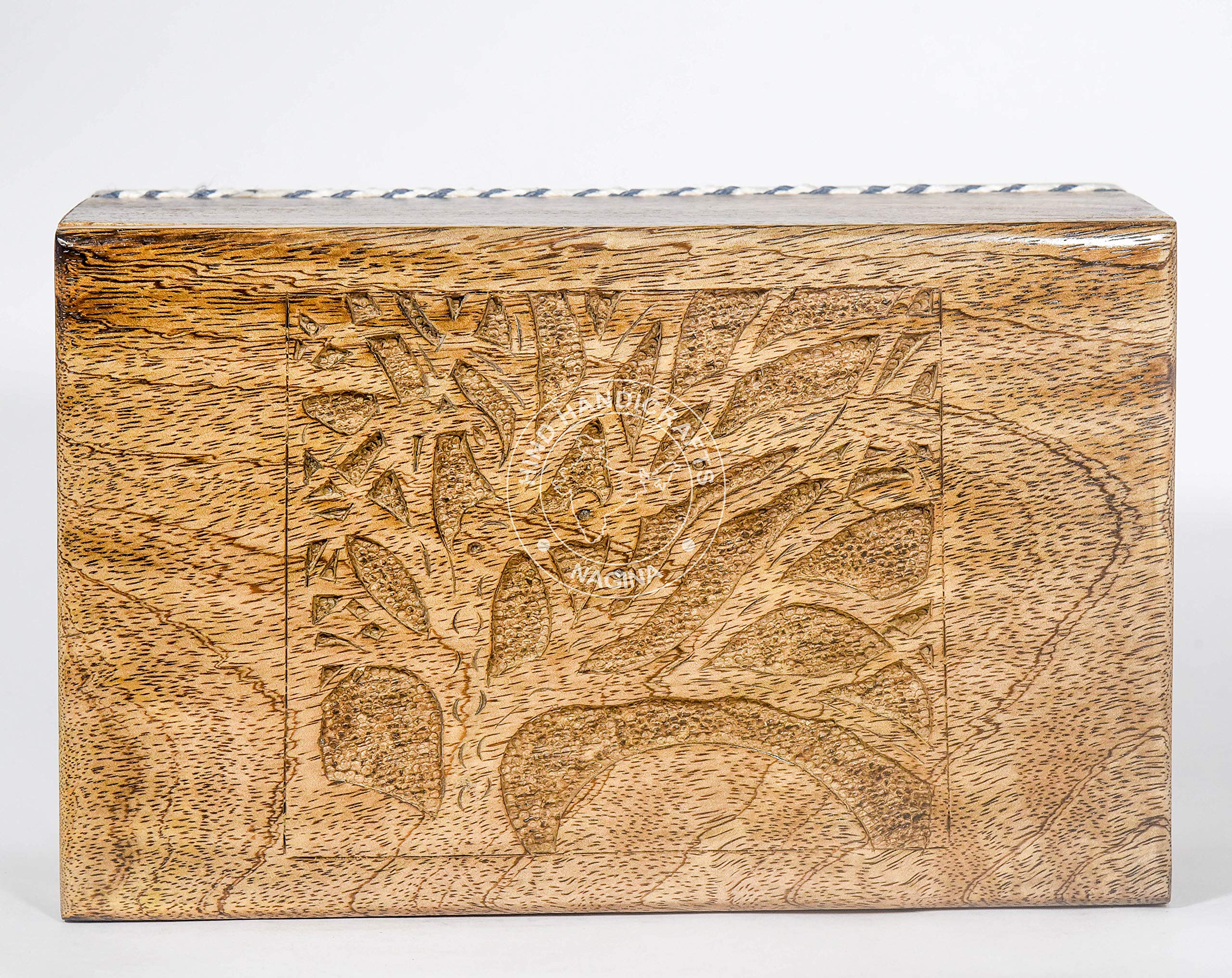 Scatola di Legno, Urna per Ceneri Umane, Grande, in Palissandro, per Adulti, Colombario (Albero 2, 630 cm Cubi)