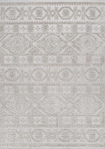 Miniatura 9 de JONATHAN Y SBH102A-5 Citta - Alfombra mediterránea de pelo alto y bajo, para interiores y exteriores, estilo bohemio, contemporáneo, geométrico,