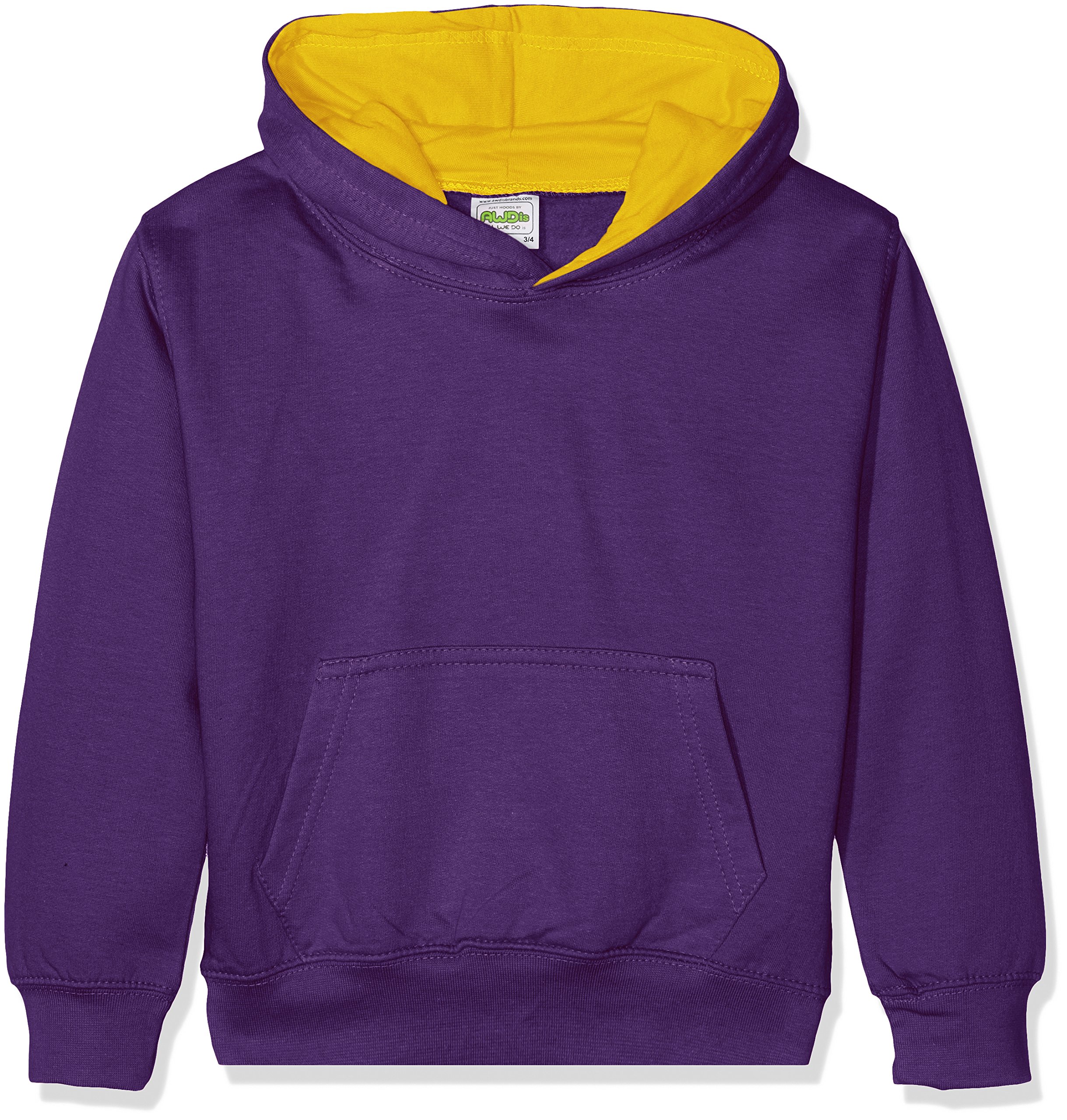 Just Hoods Unisex Violet Child Hoodie Varsity