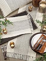 Vista 4 de SARO LIFESTYLE Kantha Stitch - Juego de 4 manteles individuales