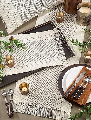 Miniatura 4 de SARO LIFESTYLE Kantha Stitch - Juego de 4 manteles individuales