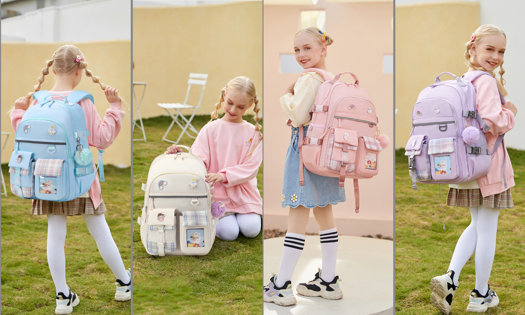 Rugzak voor meisjes, 15,6 inch laptop schooltas kinderen kleuterschool basisschool universiteit rugzakken grote boekentassen voor tienermeisjes vrouwen studenten casual reis dagrugzakken, roze, Big