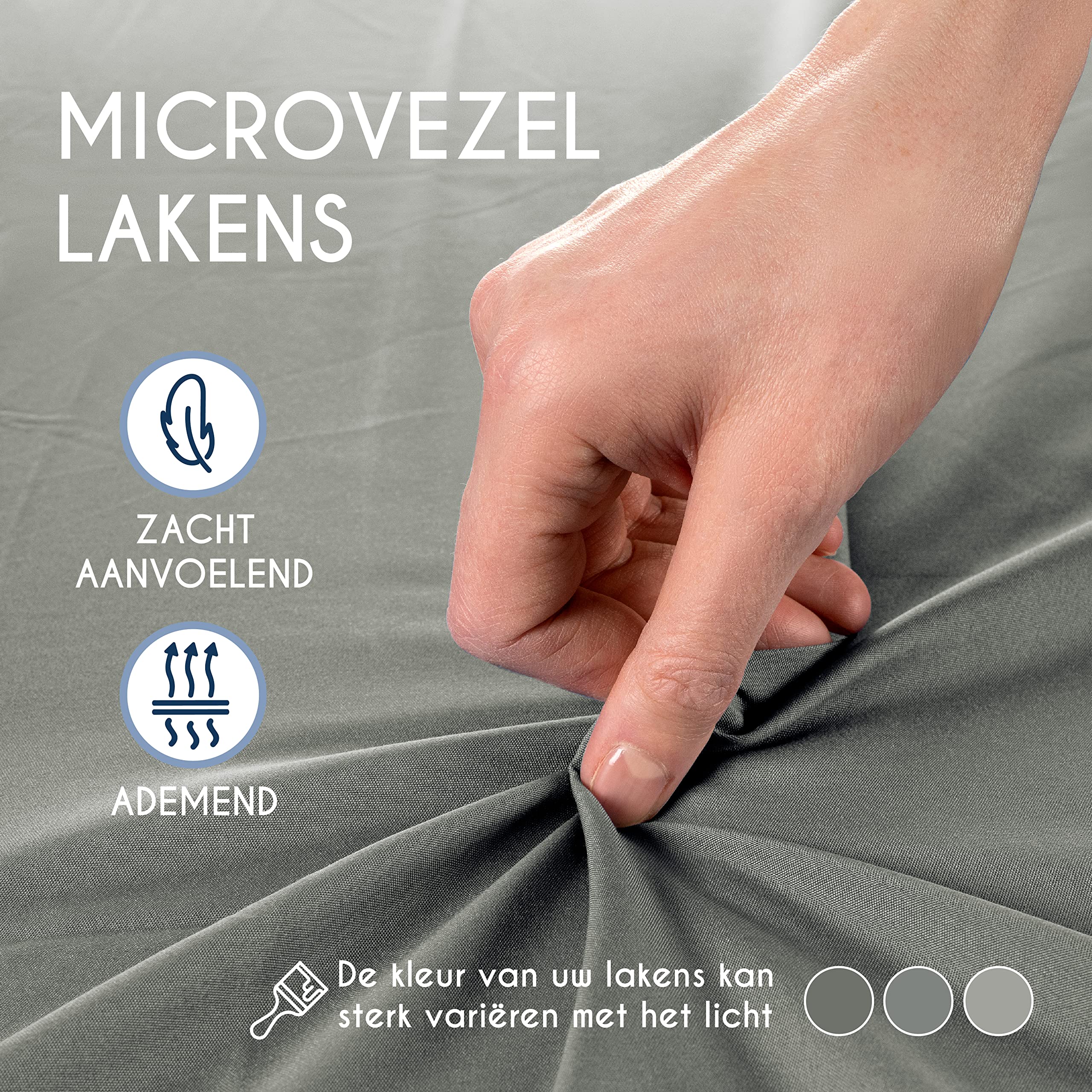 Hoeslaken, 135 x 190 cm, 3D, microvezel, zwart, zacht