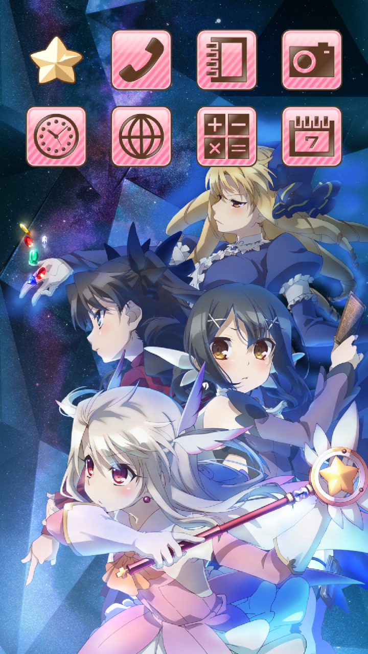 プリズマ☆イリヤ スマホスタンド Fate/kaleid liner プリズマイリヤ ドライ!! アクリルスマホ