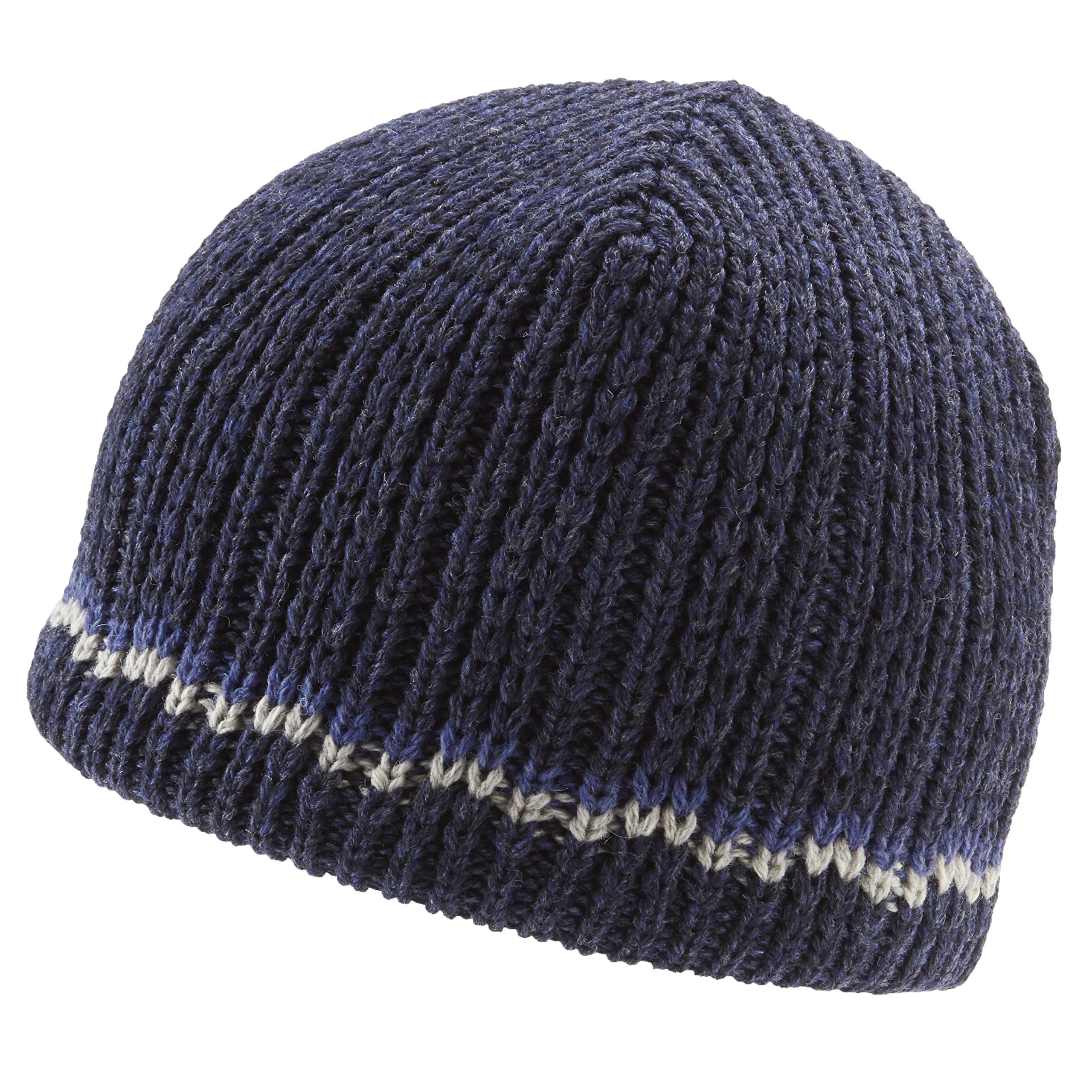 Icebox KnittingDohm Check-Stripe Fine Italian Merino Winter Hat