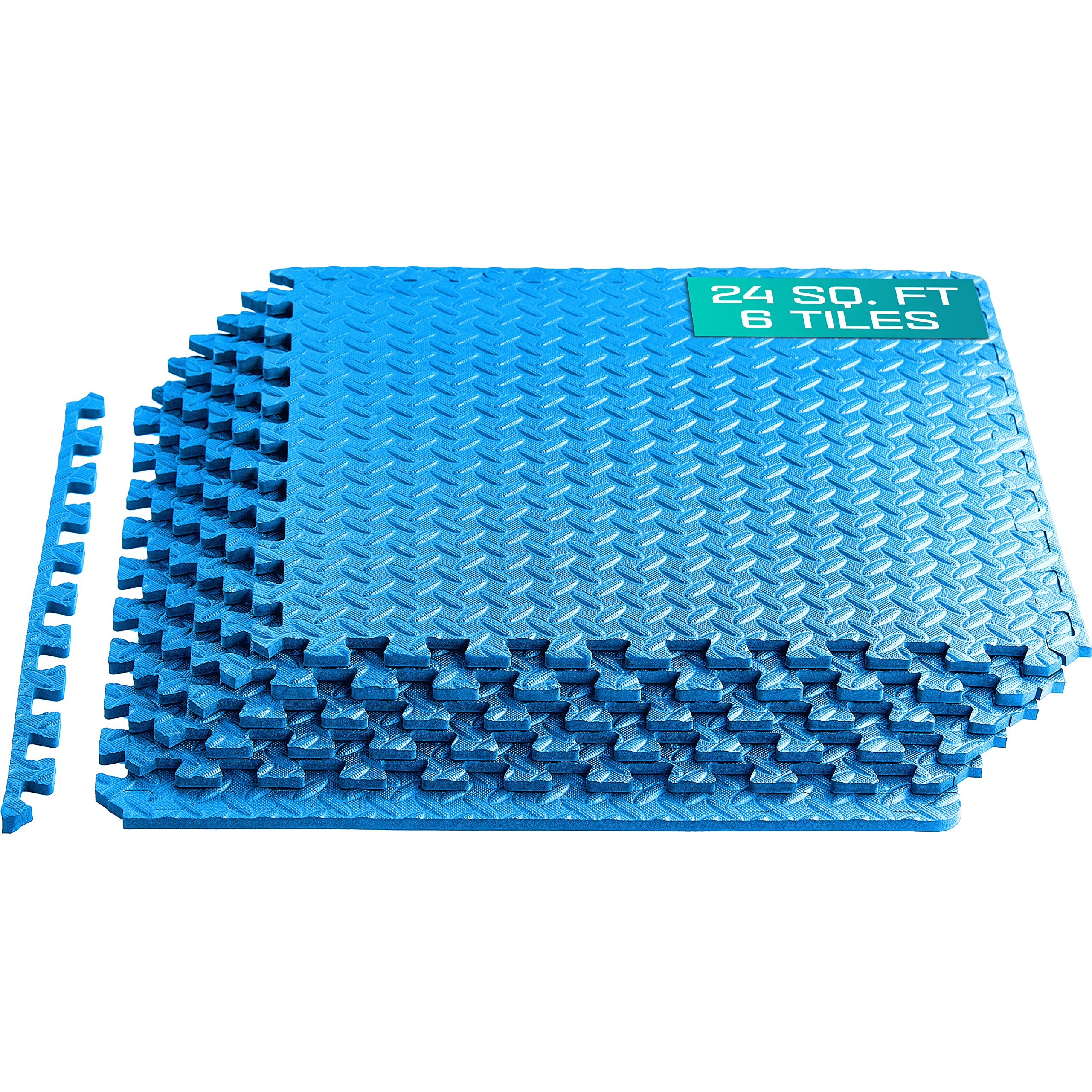 Yes4All Interlocking Exercise Foam Mats – Interlocking Floor Mats for Gym Equipment – Eva Interlocking Floor Tiles