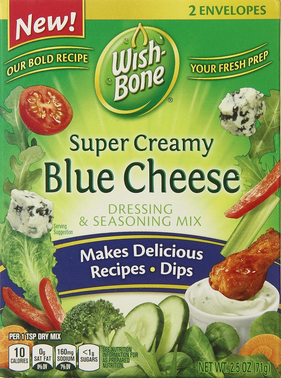 Wishbone Blue Cheese Dry Dressing, 2 Count (Pack of 6