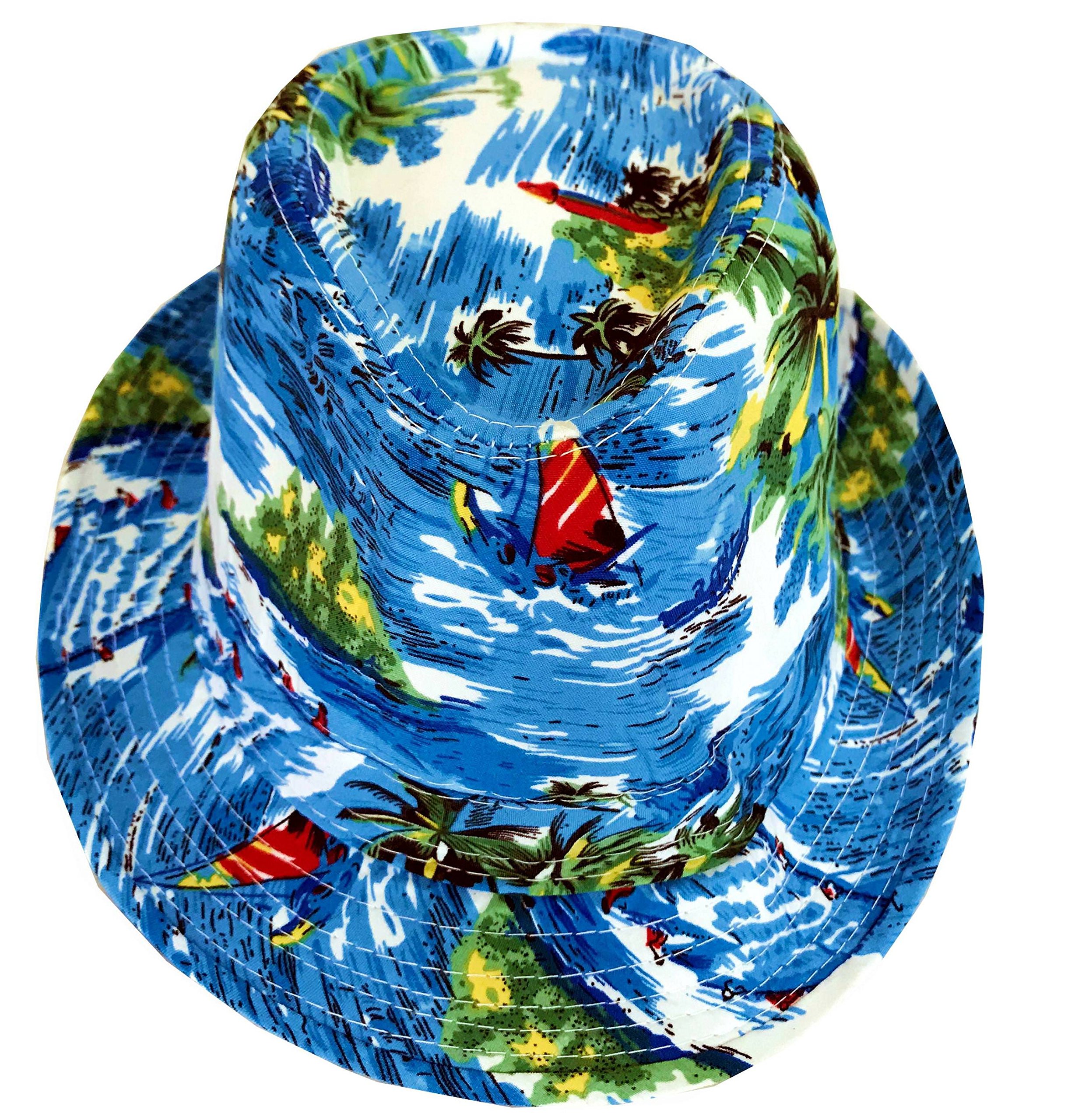 CLUB CUBANA Fedora Hats for Men Women Unisex Trilby Hat Panama Style Summer Beach Sun Jazz Cap Straw Dark Blue