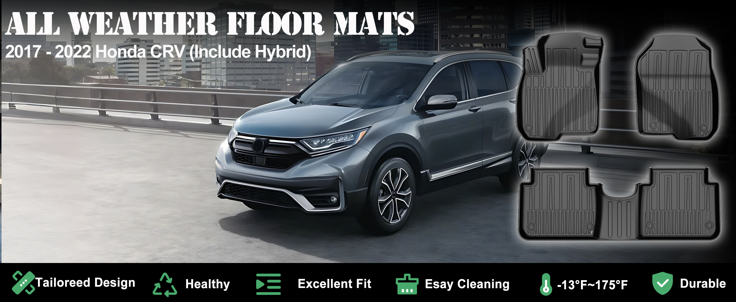 Amazon.com: All Weather Floor Mats Fit for 2017-2022 Honda CR-V 