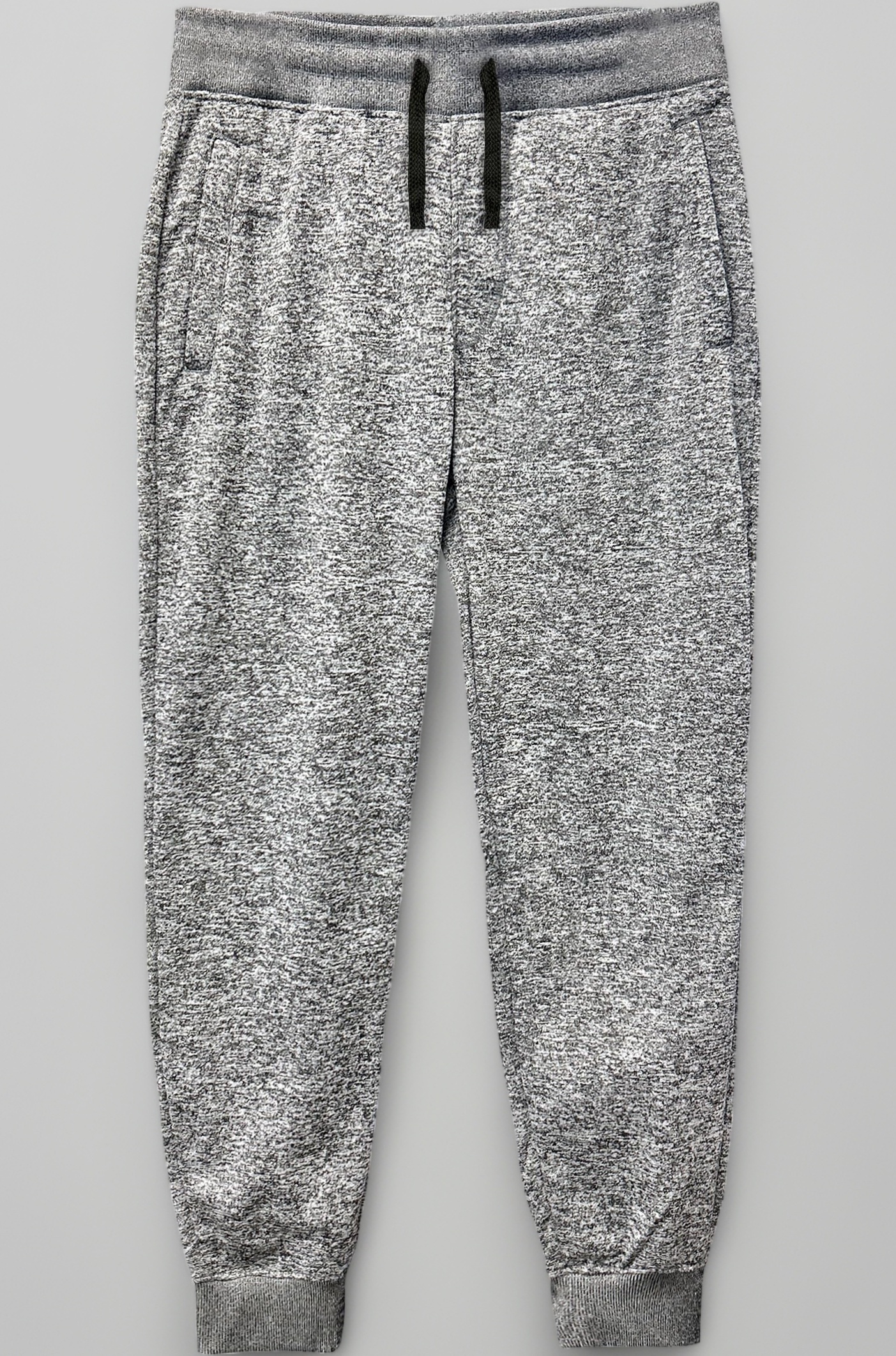 Big Boys' Jogger Fleece Pants in Basic Colors, Marled Grey Logo Patch, Medium