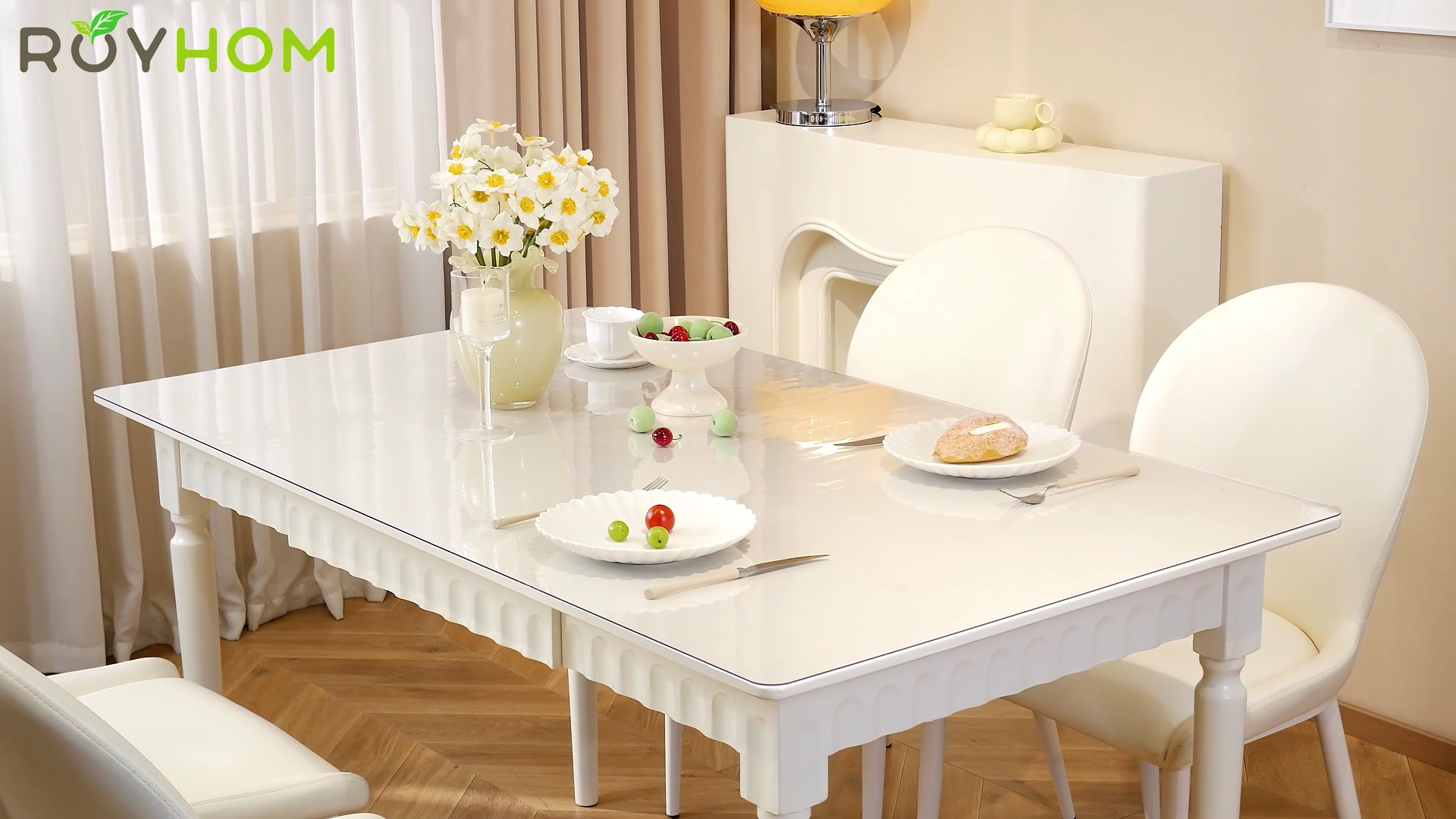 Eisdroma 44 X 108 Inch Clear Table Cover Protector, 2mm Thick Clear Table Protector For Dining Room Table, Plastic Table Cover, Waterproof Table Pad For Kitchen, Office - View #12