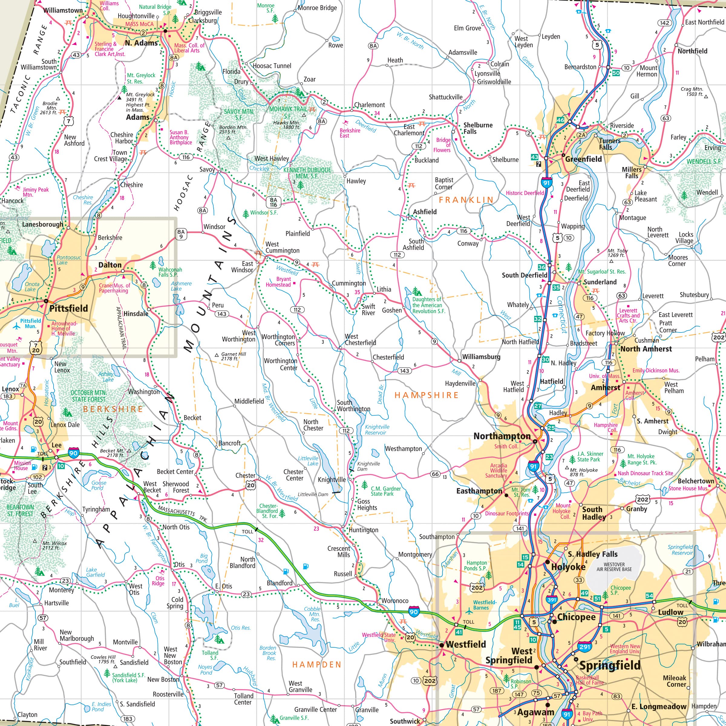 Rand McNally Easy to Read: Massachusetts State Map - Image 5