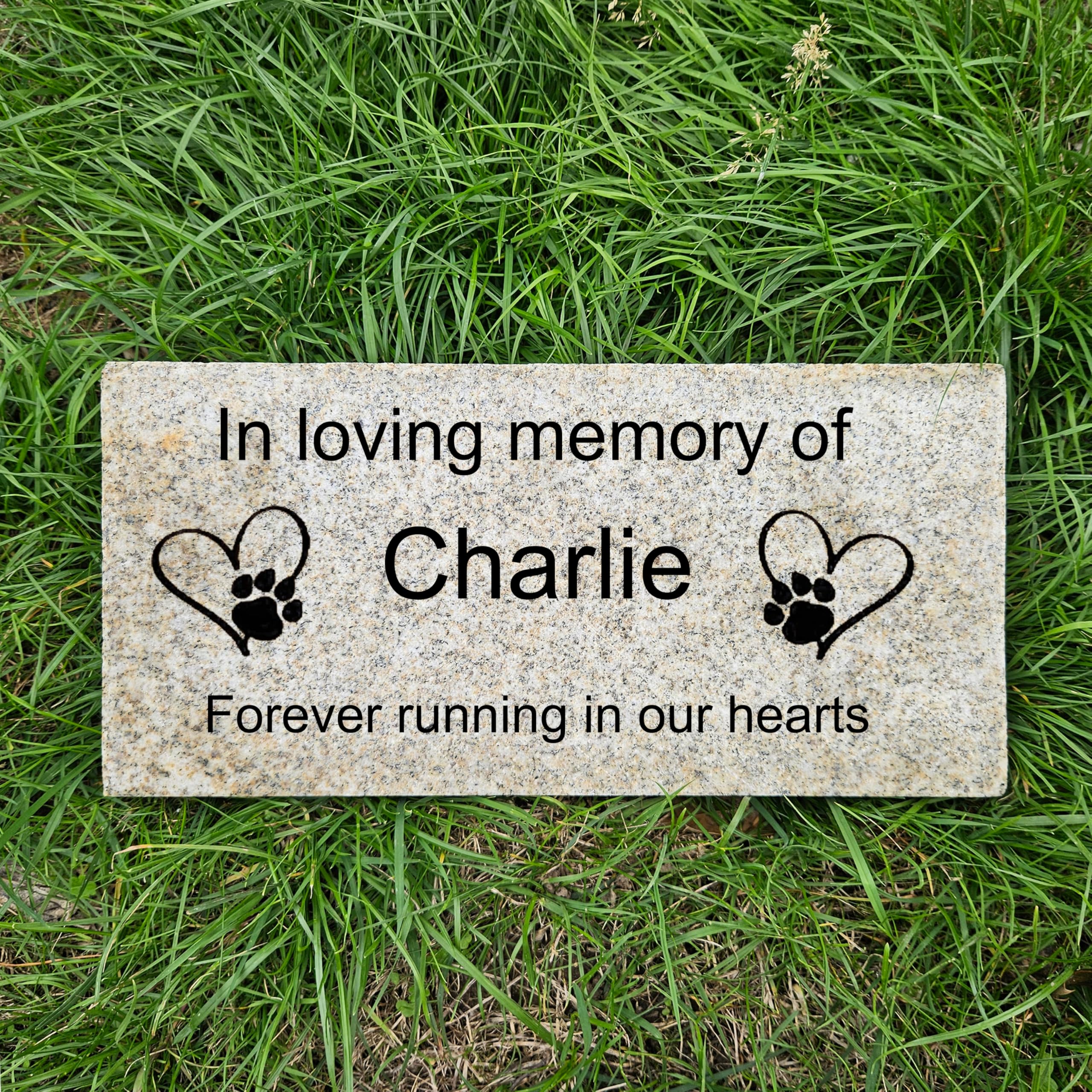 Personlised pet Granite memorial Plaque, pet memorial plaque, pet memorial stone, pet headston, dog cat memorial stone, dog cat memorial, dog memorial plaque, cat memorial plaque,(Yellow(30mm Thick))