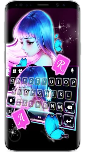 Neon Charming Girl Keyboard