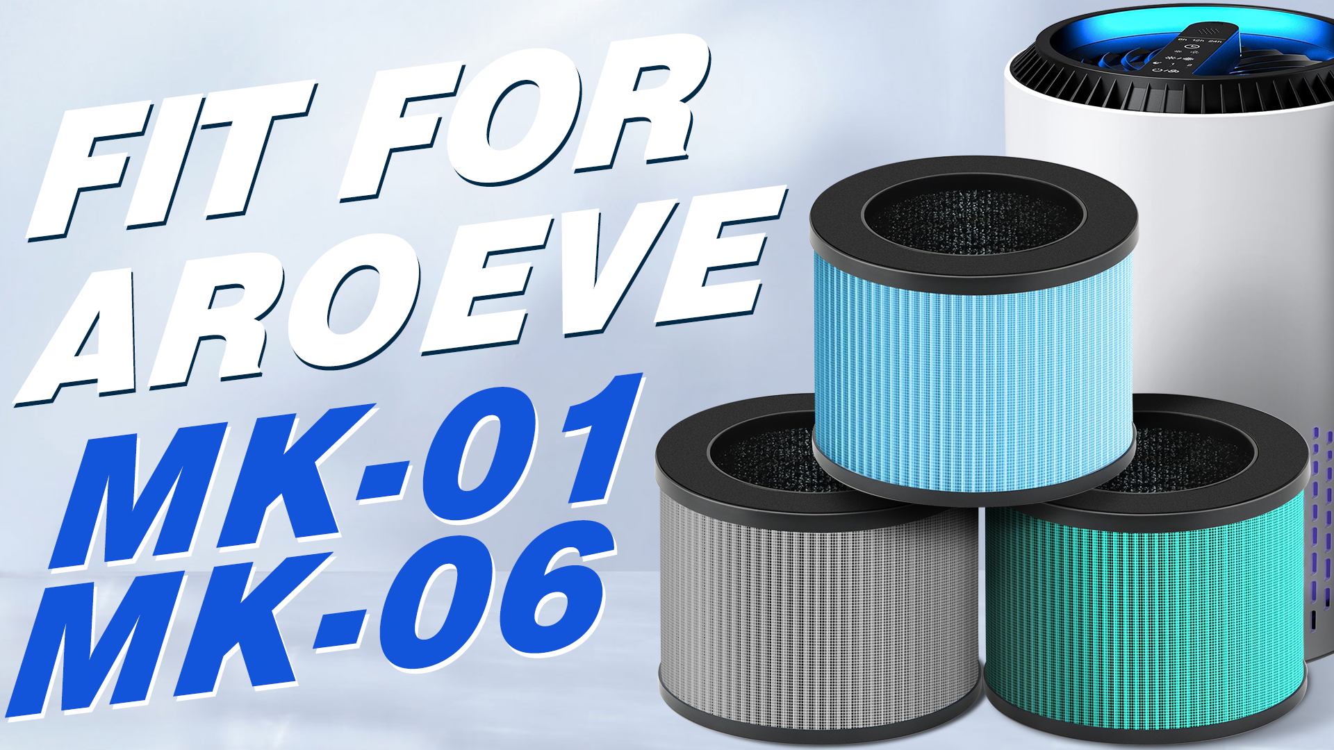 4 Filtri HEPA H13 Per AROEVE MK01/MK06 - Filtrazione 3-in-1 - Compatibili Con Kloudi, Pomoron - Ricambio Purificatore Aria - Foto 6