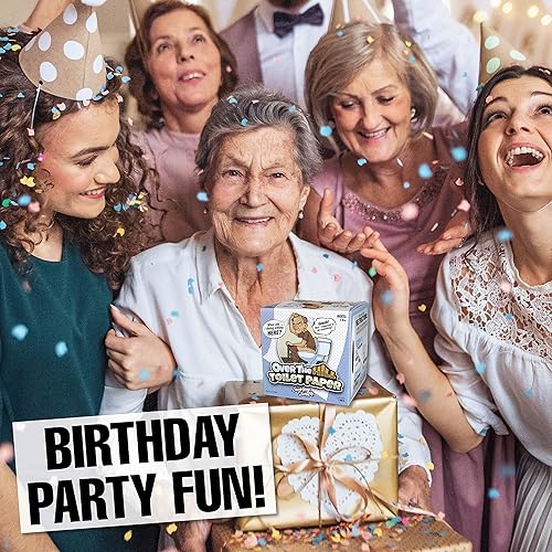 Miniatura 5 de Papel higiénico Over the Hill, regalos divertidos para hombres y ancianos, suministros de fiesta de cumpleaños para 40, 50, 60, 70, rollo de papel
