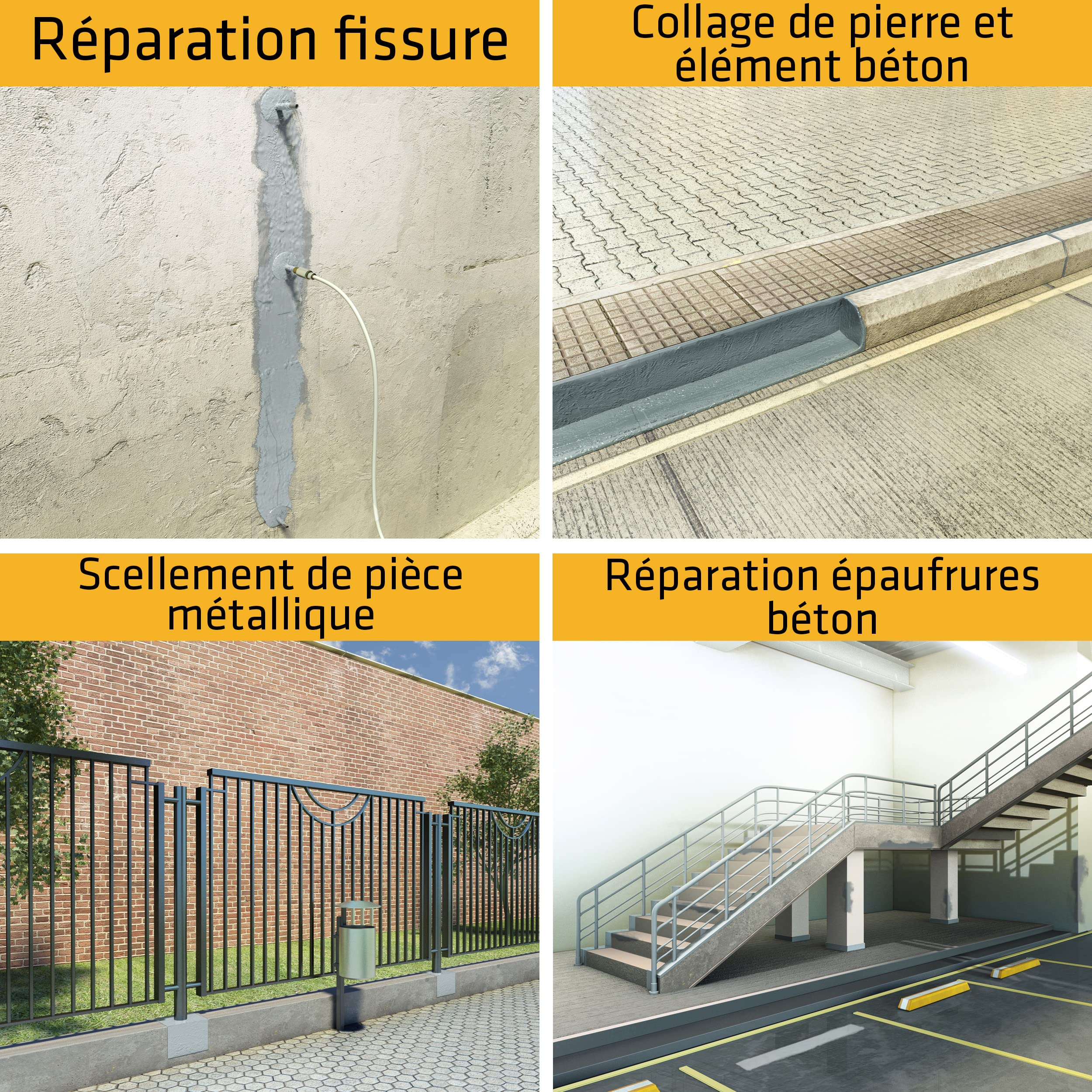 SIKA - Adhésif structural bi-composant - Sikadur-31+ gris - Collage et réparation de béton et autres matériaux - Intérieur et extérieur - 1,2 kg