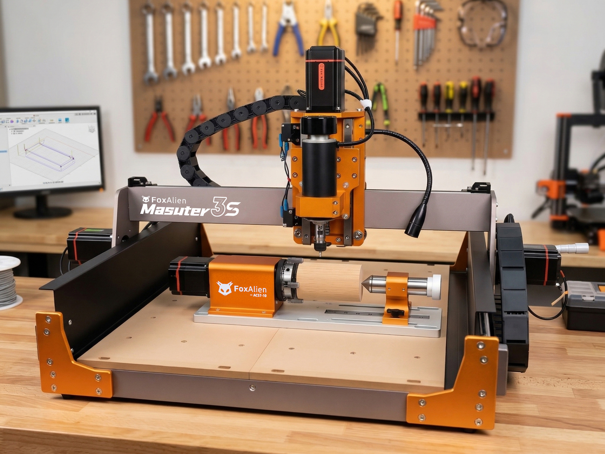 FoxAlien Masuter 3S CNC Router Machine with NEMA 23 Closed-Loop