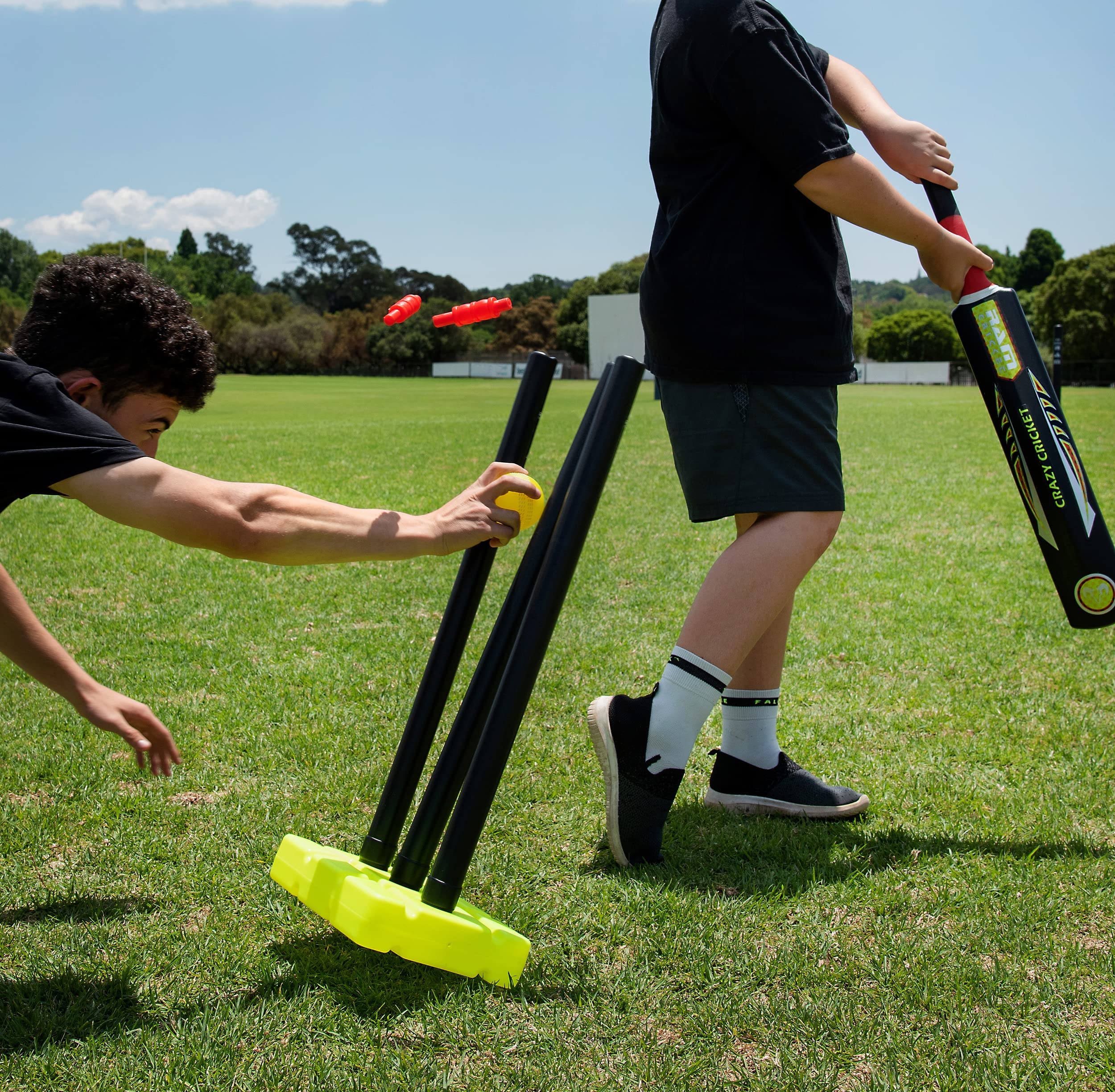 Ram Cricket Crazy Cricket Set – Senior & Junior dai 9 anni – Set da cricket Kwik ad alte prestazioni e durevole per allenamento, partite di cricket, giardino, spiaggia o parco