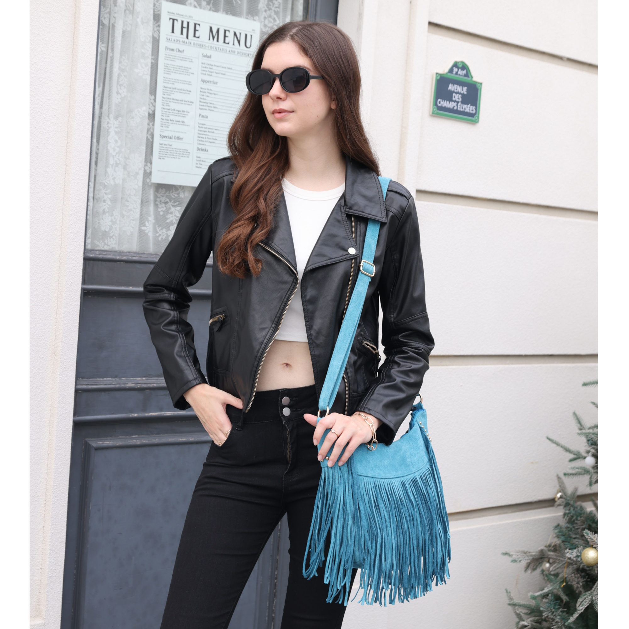 Amazon.com: Fringe Hobo Bags for Women Vintage Suede Crossbody Bag