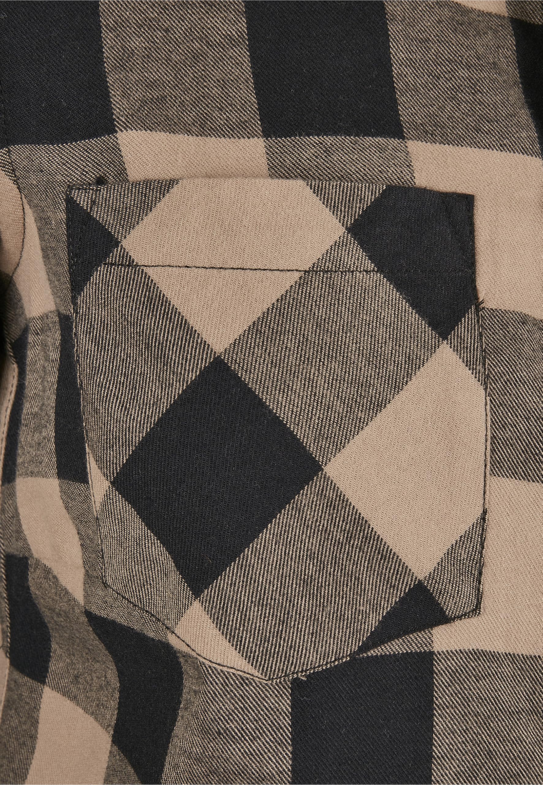 Urban Classics Damska koszula flanelowa w kratk?, Czarny/Softtaupe, XL