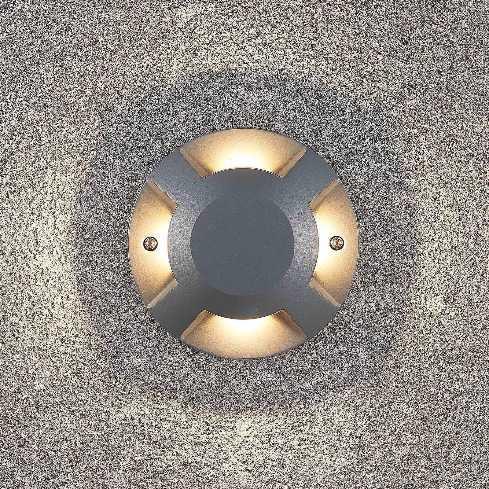 Lucande LED Außenleuchte Jeffrey (wasserdicht (Modern) in Alu aus Aluminium (1 flammig,) - Außenstrahler außen Spot für Garten Terasse Balkon & Haus
