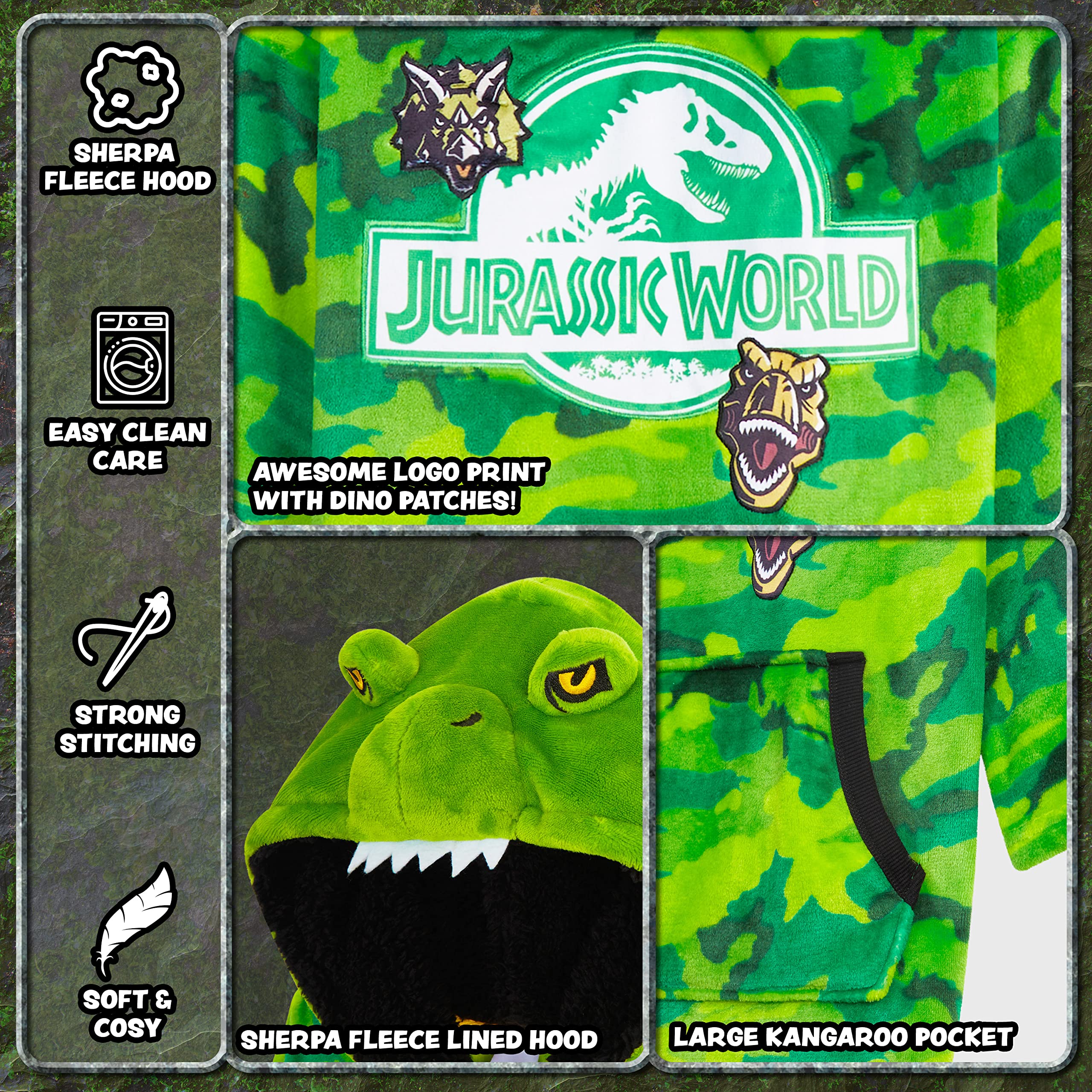Jurassic World Felpa Bambino Dinosauro - Felpe oversize in Pile