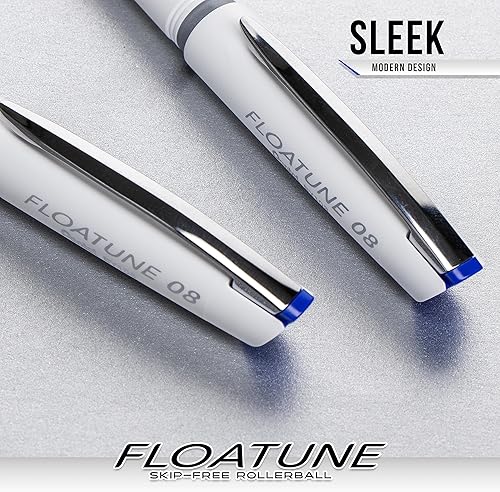 Miniatura 4 de Pentel Floatune Rollerball, punta gruesa de 0.039 pulgadas, tinta azul, caja de 12 (BY110-C)