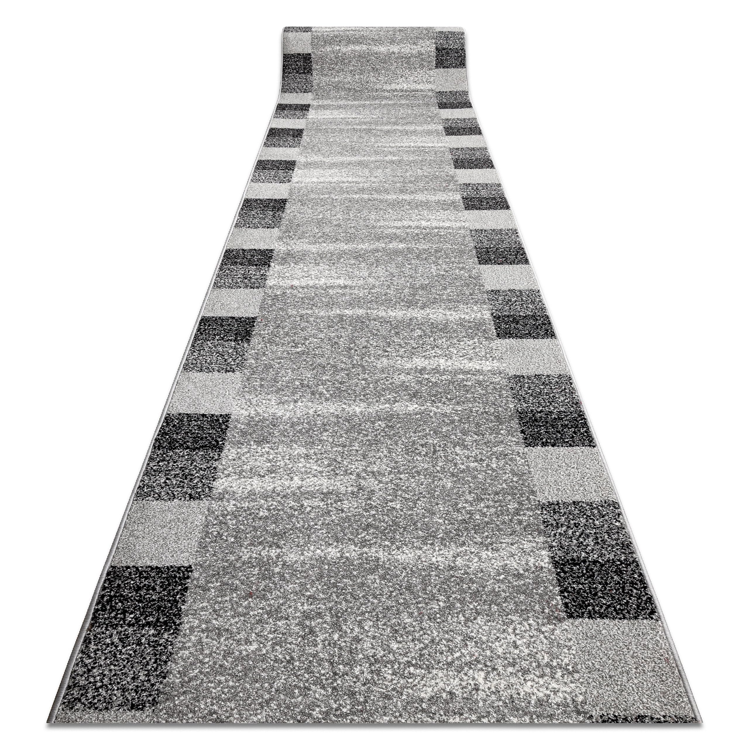 rugsx Tapis de Couloir Silver Etna Cadre, Sable, Tapis d'entrée, Tapis de Cuisine, Tapis de Couloir, Moderne, diverses Tailles, Gris 80x300 cm