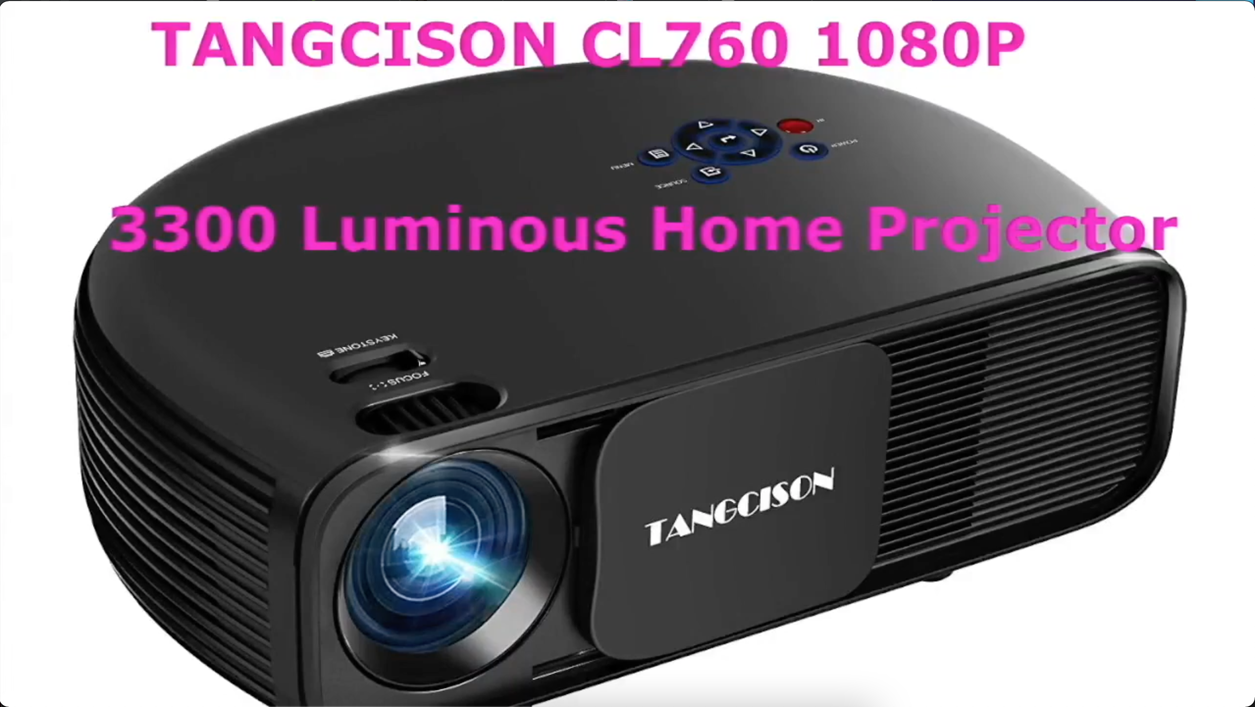 Watch Tangcision CL760 Home Projector 3300 Luminous 1080p on