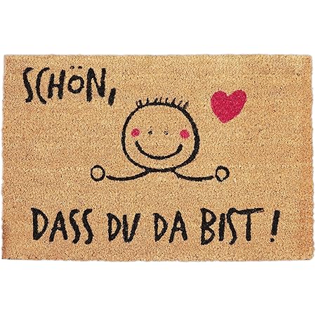 Relaxdays, Natur/schwarz Fußmatte Kokos, universal, Tür und Eingangsbereich, Rutschfester Vorleger, BxT: 60 x 40 cm, Standard